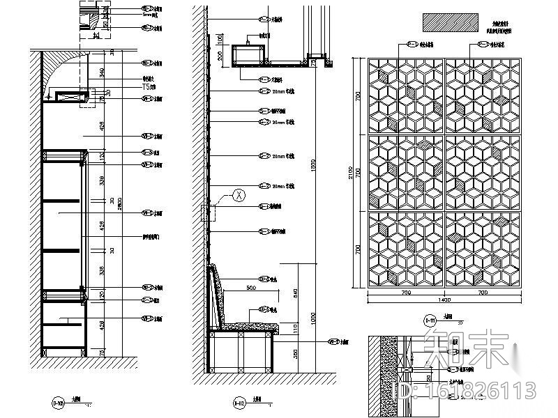 [武汉]知名海岸会所施工图（含实景）cad施工图下载【ID:161826113】