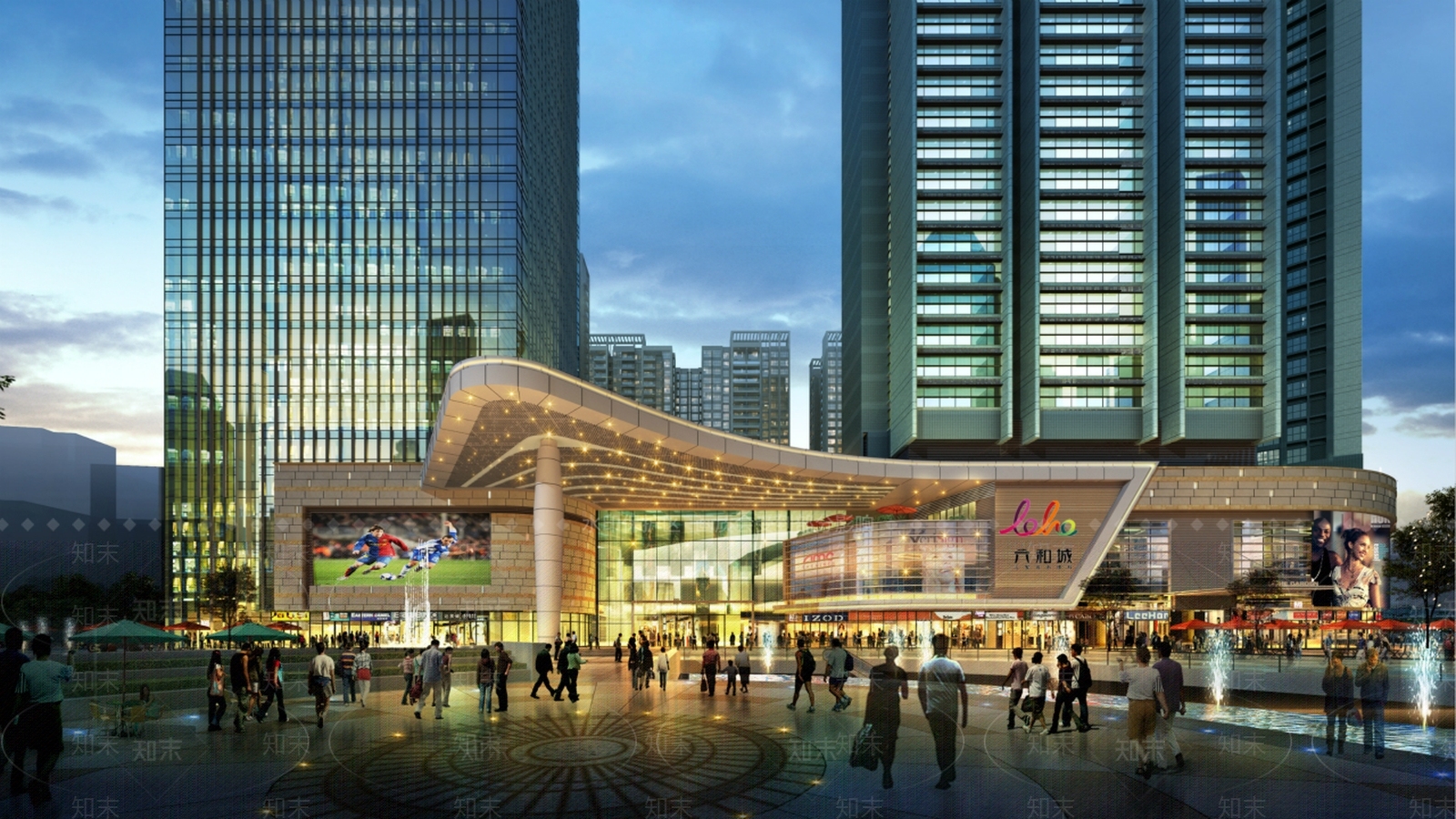 六和坪山商业广场六和城益田假日世界SU模型下载【ID:170440173】