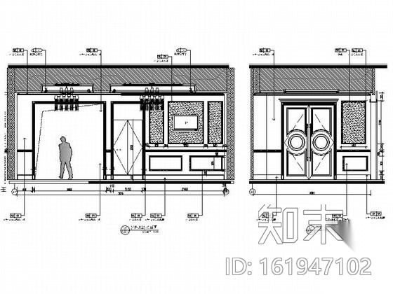 [天津]特色婚宴酒店宴会厅包间施工图（含效果）cad施工图下载【ID:161947102】