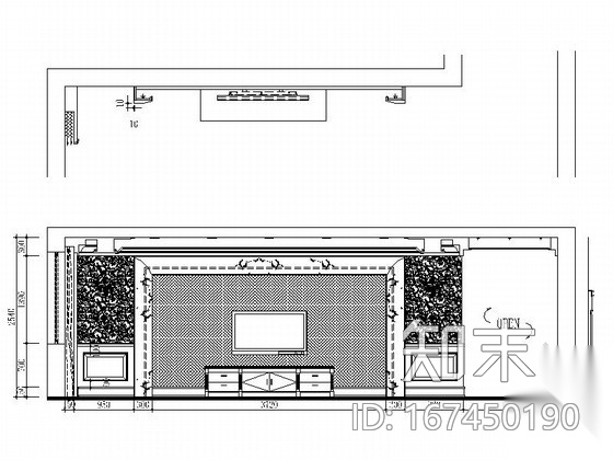 [南通]精装现代简欧三居室装修图（含效果）cad施工图下载【ID:167450190】