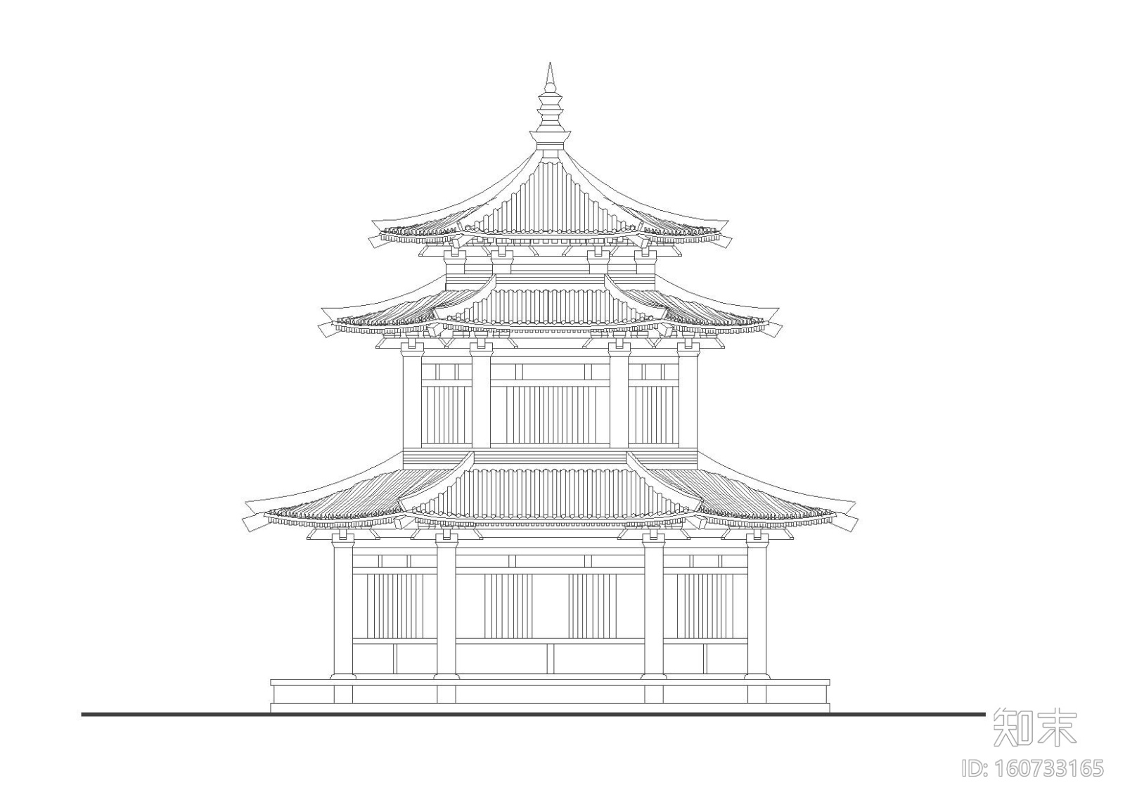 [合集]百套古建筑施工图（含仿古建筑）施工图下载【ID:160733165】