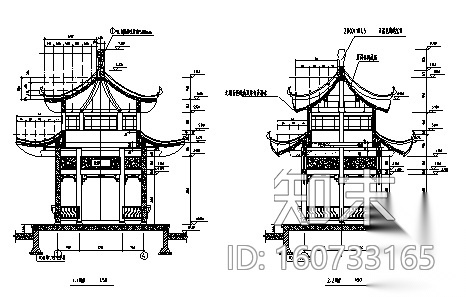 [合集]百套古建筑施工图（含仿古建筑）施工图下载【ID:160733165】