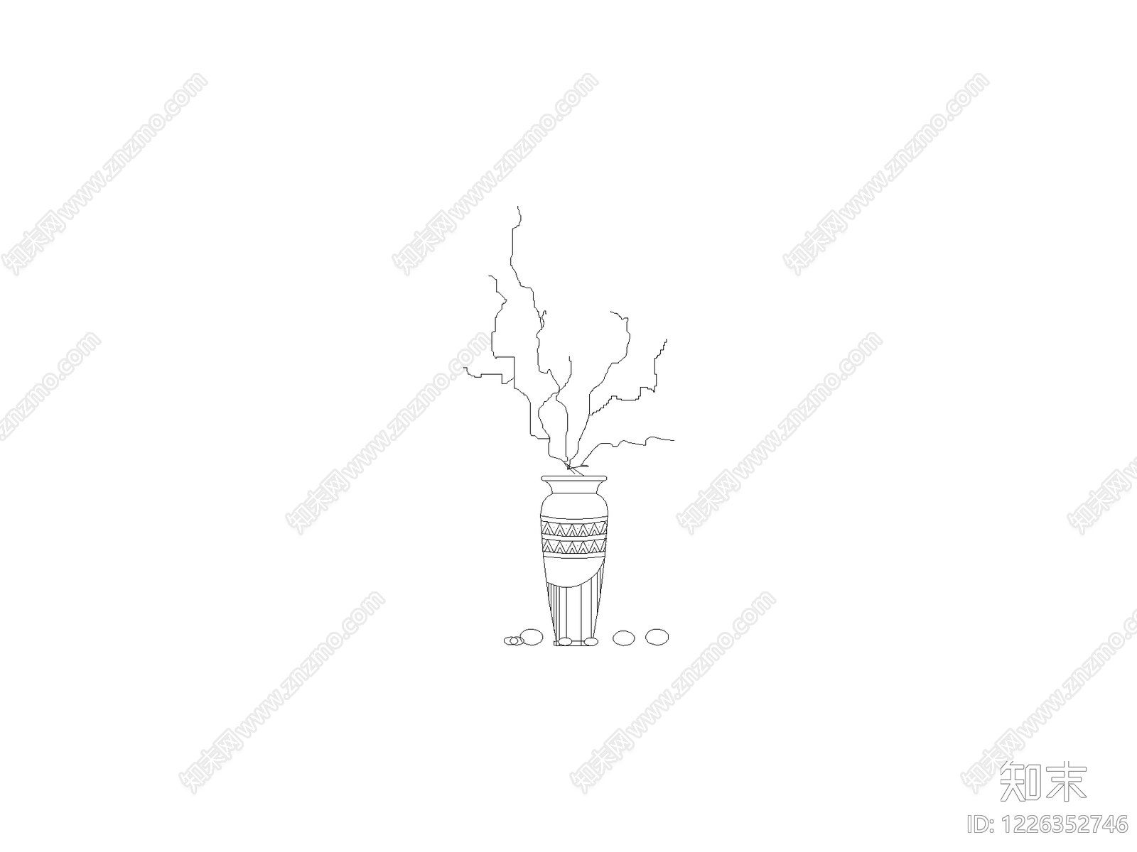 现代摆件CAD图纸