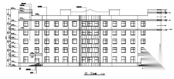 某五层办公楼建筑方案图cad施工图下载【ID:151411193】