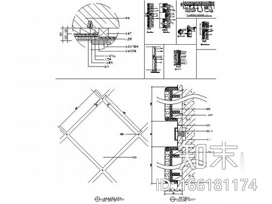 成套硬包墙面造型节点CAD图块下载施工图下载【ID:166181174】