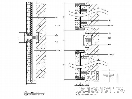 成套硬包墙面造型节点CAD图块下载施工图下载【ID:166181174】