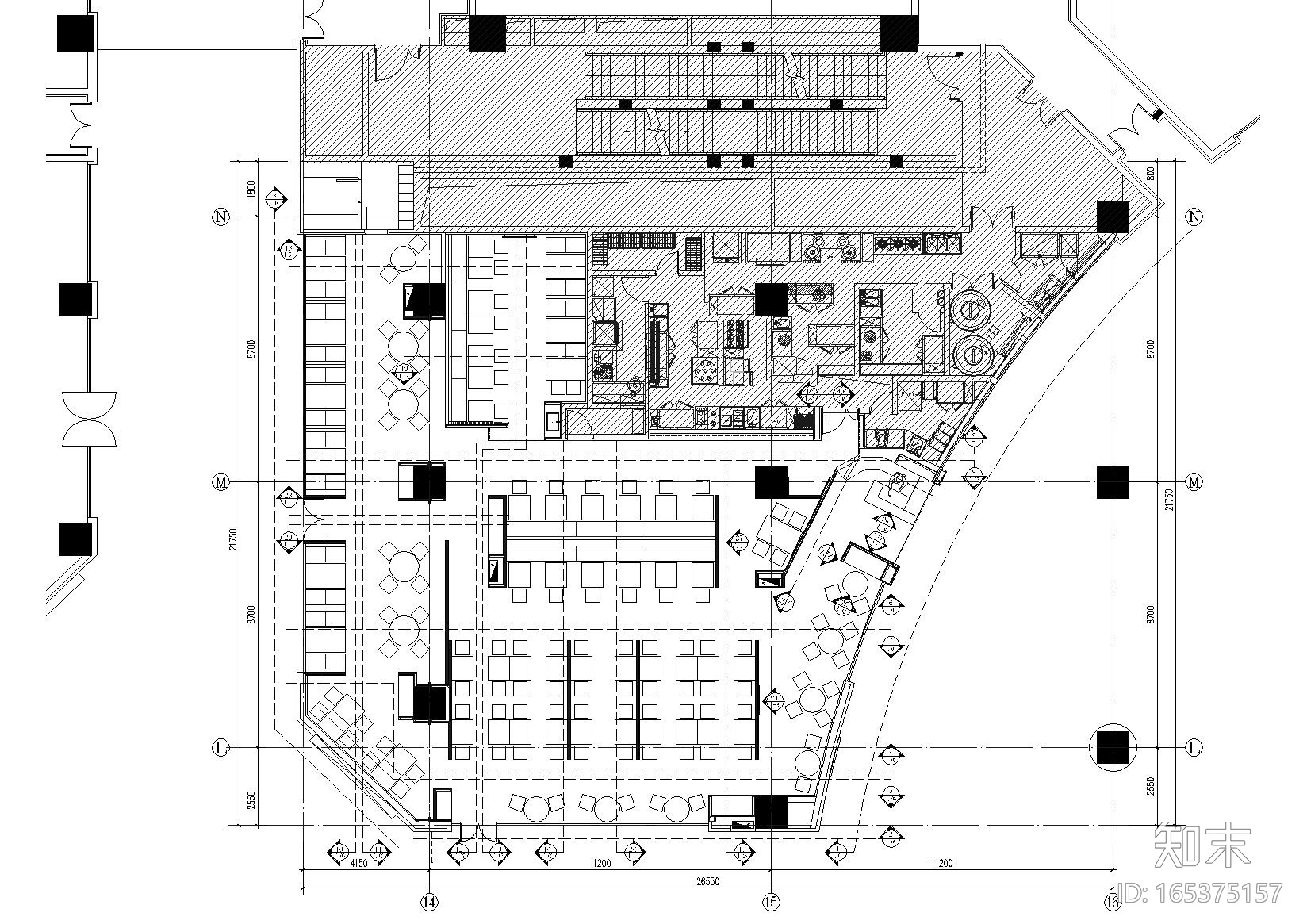 [上海]鹅夫人莘庄仲盛店CAD施工图+实景拍摄cad施工图下载【ID:165375157】
