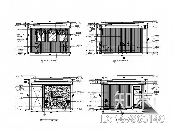 [浙江]度假休闲别墅室内装修设计施工图（含效果）cad施工图下载【ID:167866140】