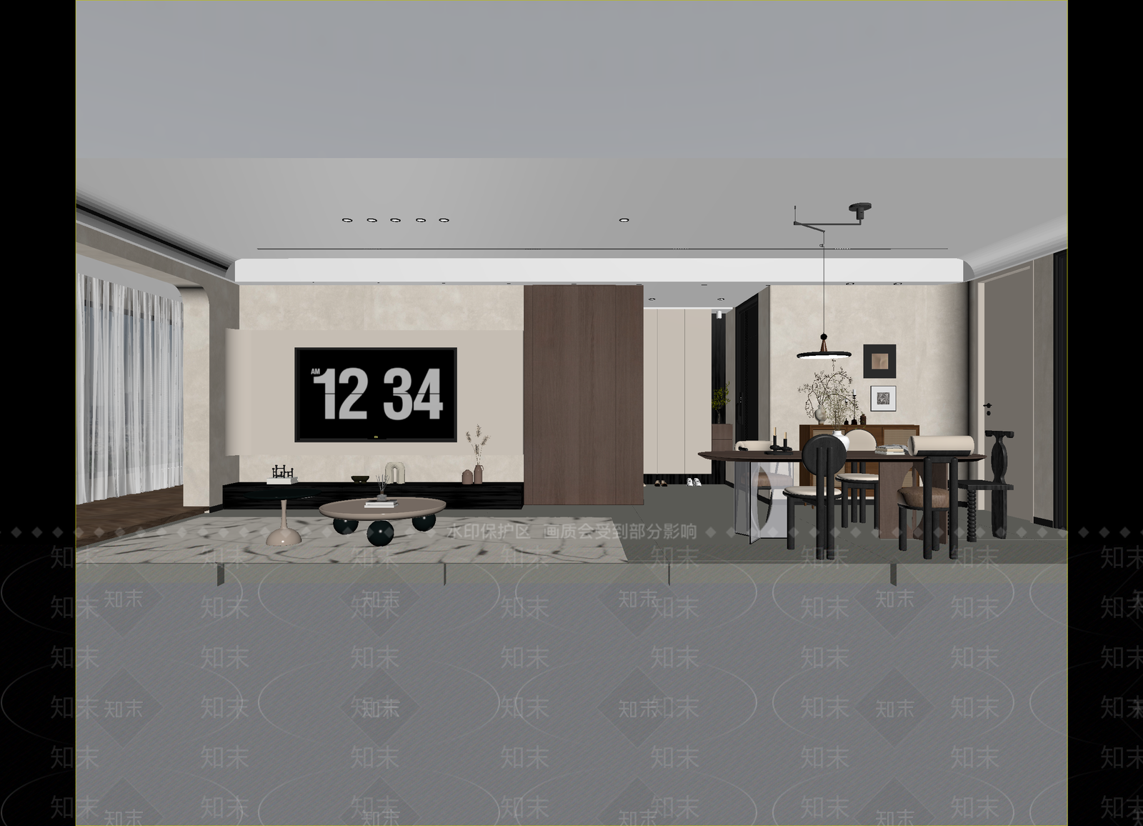 意式客餐厅3D模型下载【ID:1215149072】