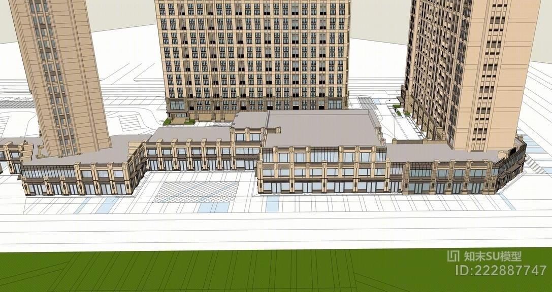 Artdeco高层住宅SU模型下载【ID:222887747】