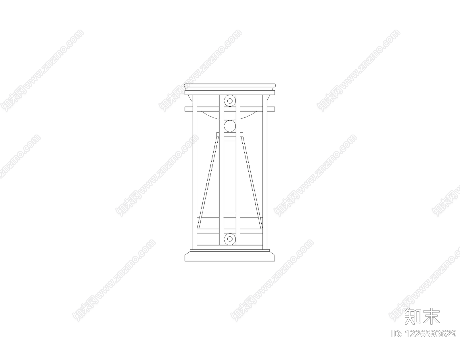 屏风隔断CAD图纸