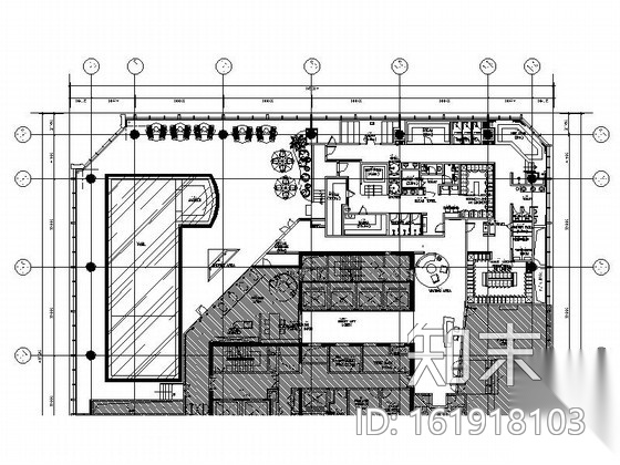 [惠州]市中心高档酒店游泳池区装修施工图（含效果）cad施工图下载【ID:161918103】