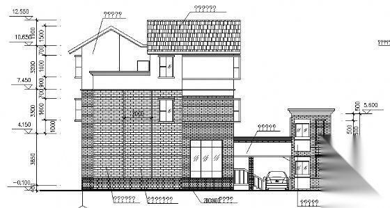 某三层小别墅建筑施工图cad施工图下载【ID:151392143】