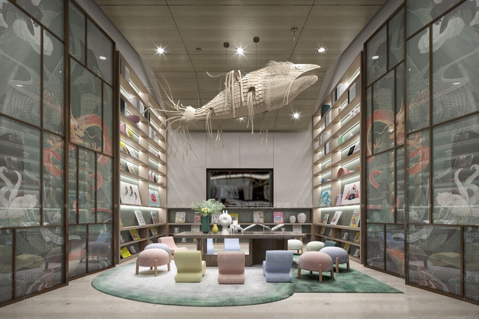 UMA伍玛设计现代售楼处儿童休闲区国外下载3D模型下载【ID:173340327】