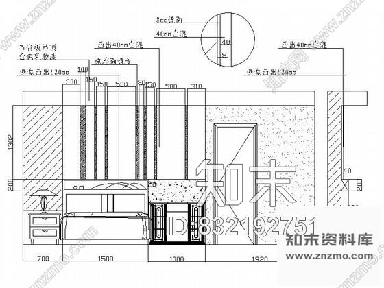 图块/节点贵阳某四居室主卧室立面图含效果cad施工图下载【ID:832192751】