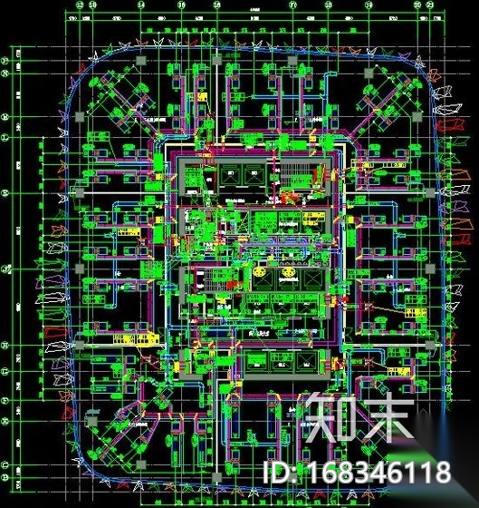 [上海]超高层办公大厦暖通全套施工图纸(锅炉房冷冻机房...cad施工图下载【ID:168346118】