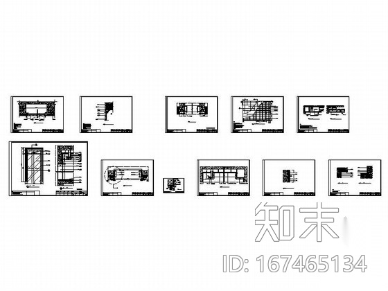 花园洋房标准层电梯间节点CAD图块下载施工图下载【ID:167465134】