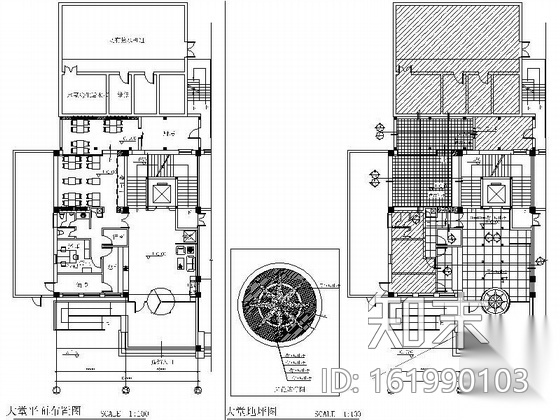 [张家口]豪华酒店大堂装修图（含效果）施工图下载【ID:161990103】