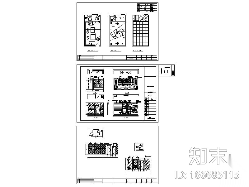 酒吧包间装修图cad施工图下载【ID:166685115】