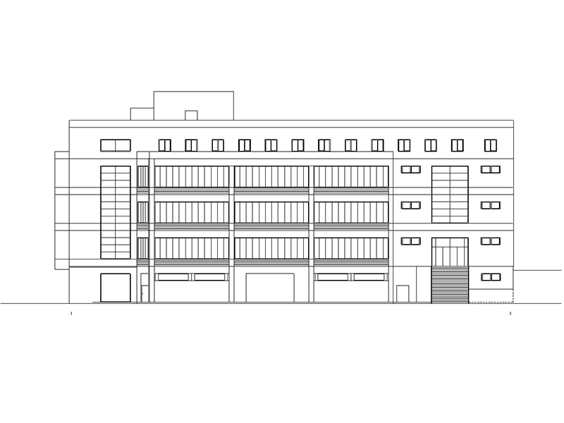 [江西]五层大学食堂建筑施工图（含水暖电及pkpm模型）施工图下载【ID:151655120】