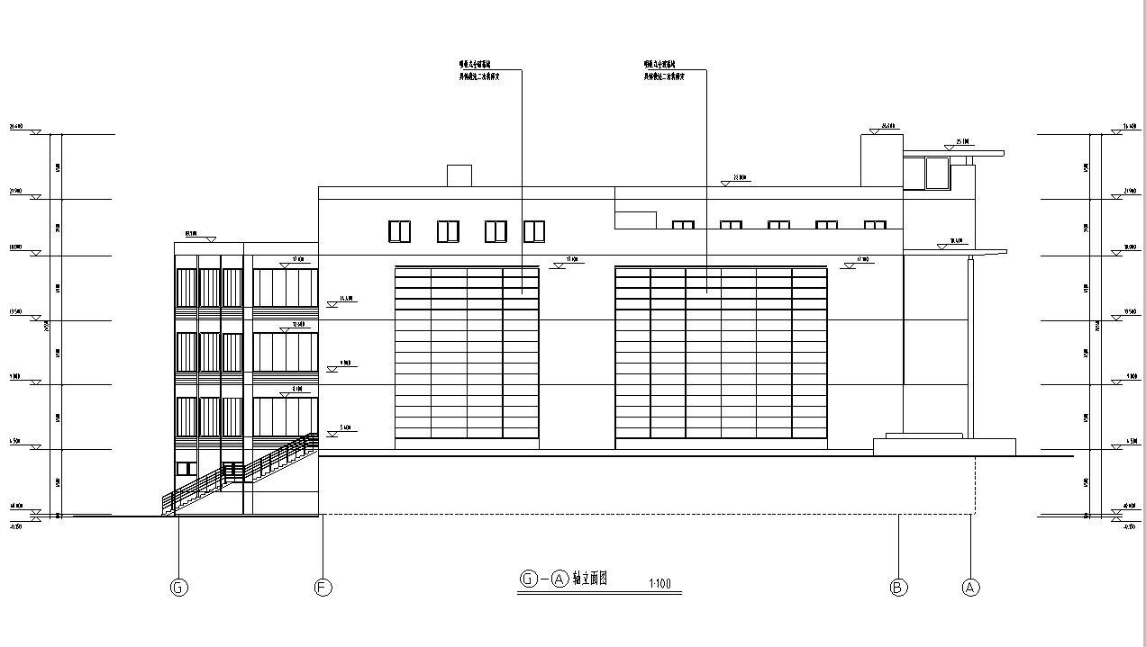 [江西]五层大学食堂建筑施工图（含水暖电及pkpm模型）施工图下载【ID:151655120】