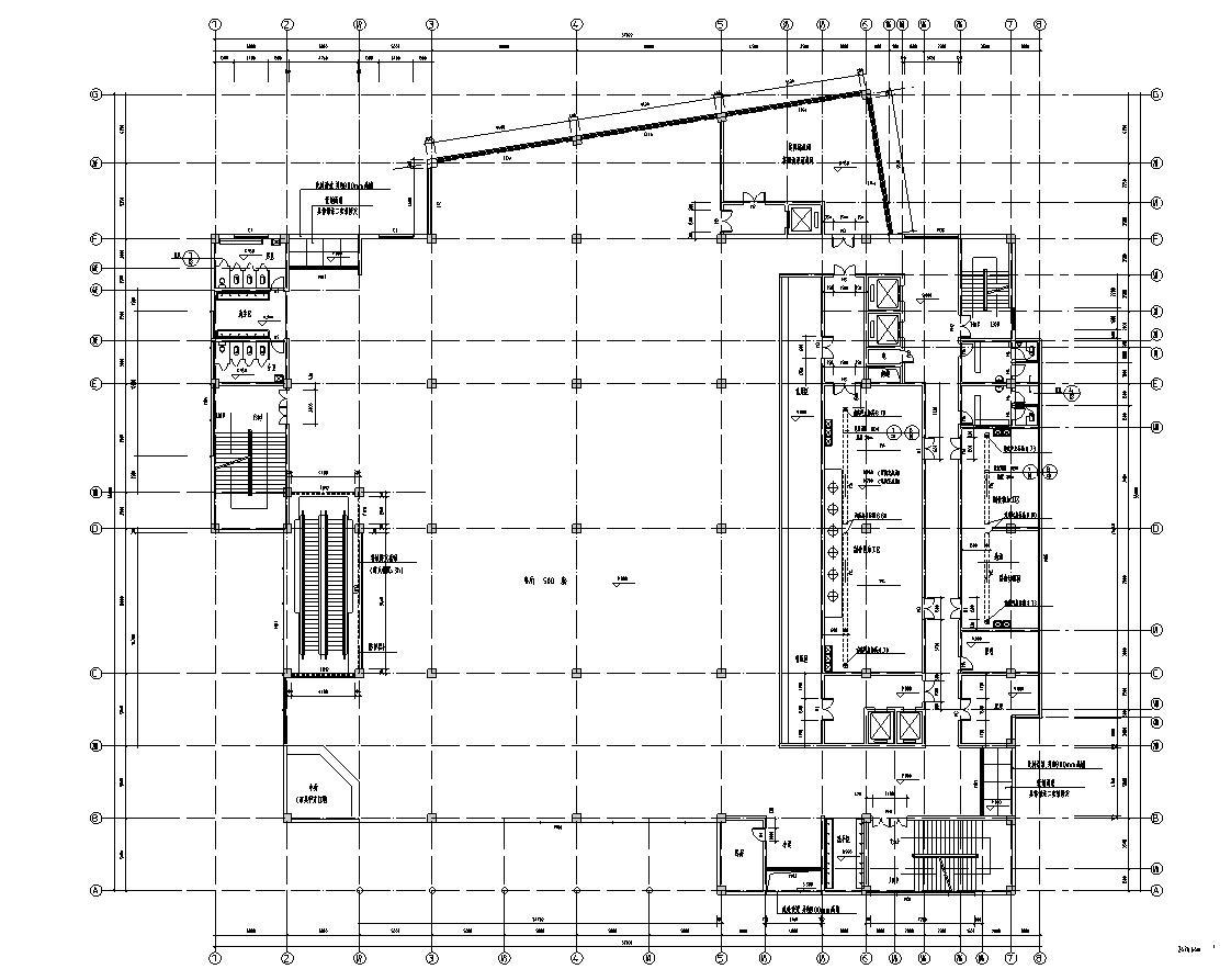 [江西]五层大学食堂建筑施工图（含水暖电及pkpm模型）施工图下载【ID:151655120】