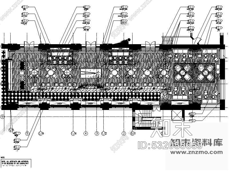 施工图上海某酒店老楼改造长吧装修图cad施工图下载【ID:532055659】