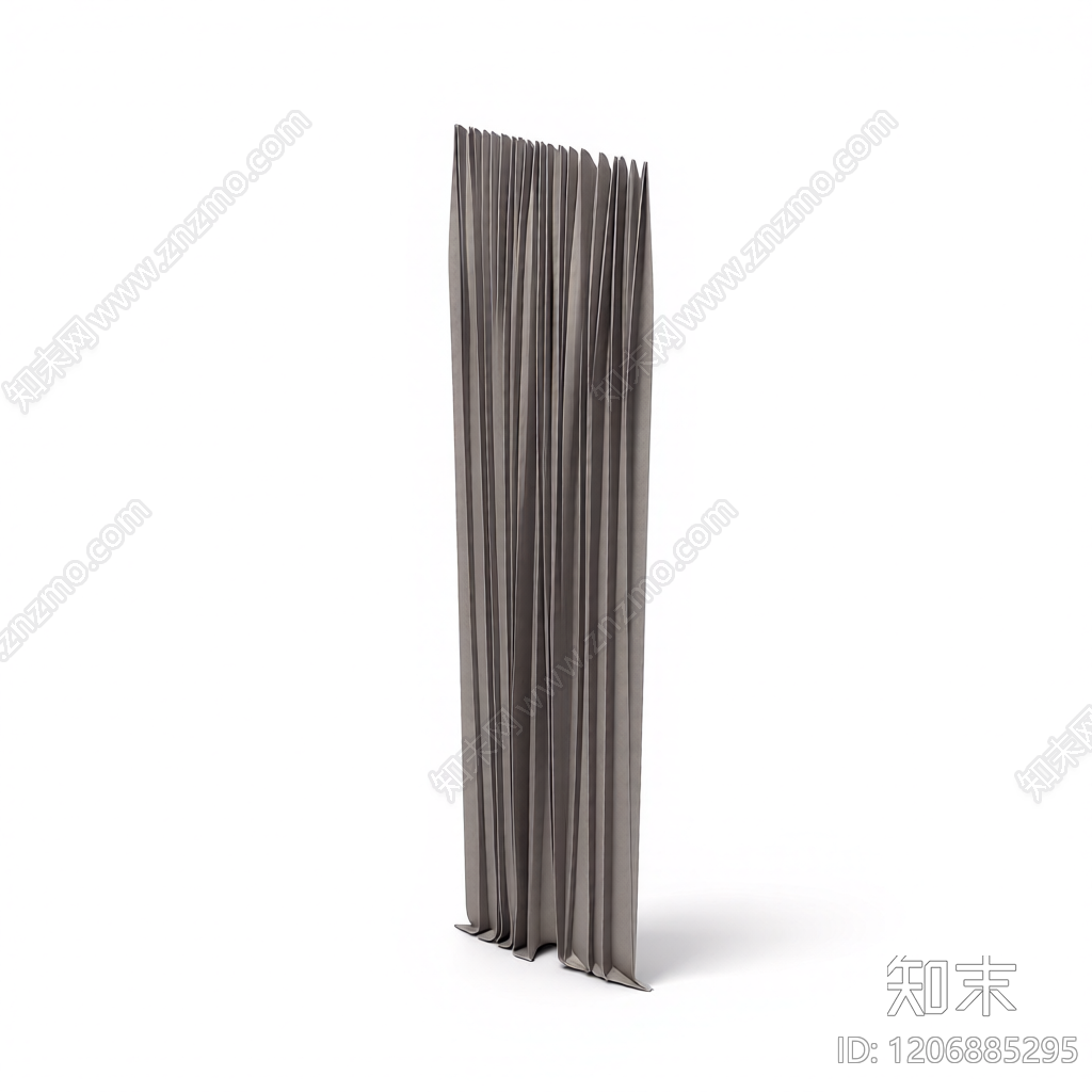 垂褶窗帘3D模型下载【ID:1206885295】