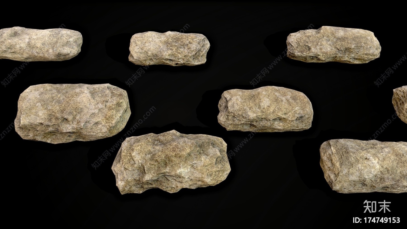 低聚石头包装Vol.1CG模型下载【ID:174749153】