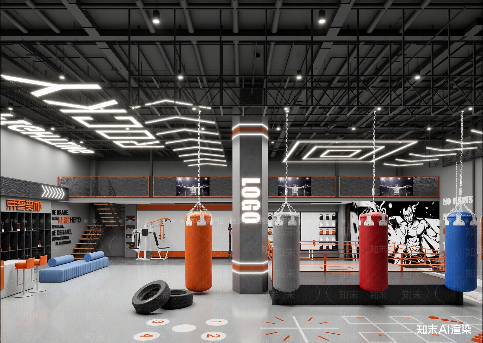 工业健身房3D模型下载【ID:1214708439】