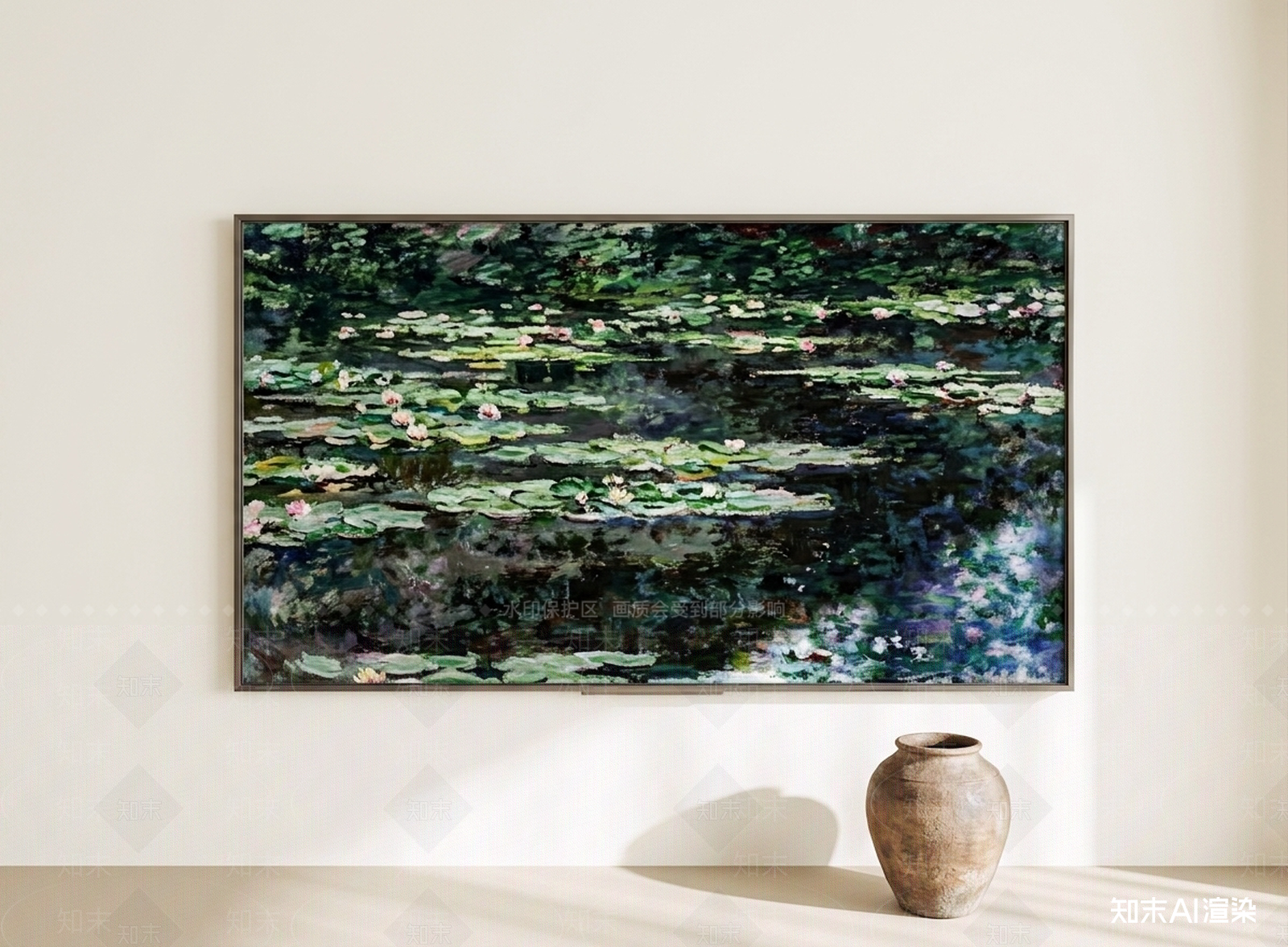 大型睡莲挂画挂画SU模型下载【ID:1227565161】