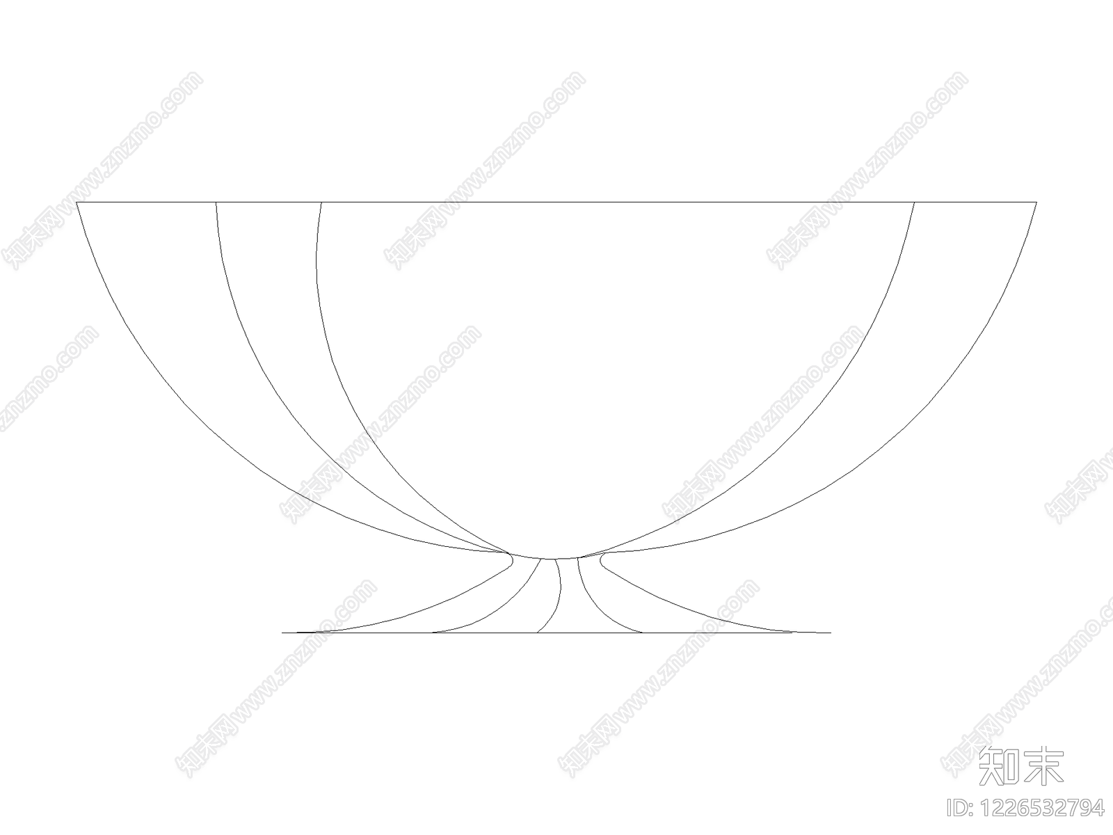 现代桌子CAD图纸