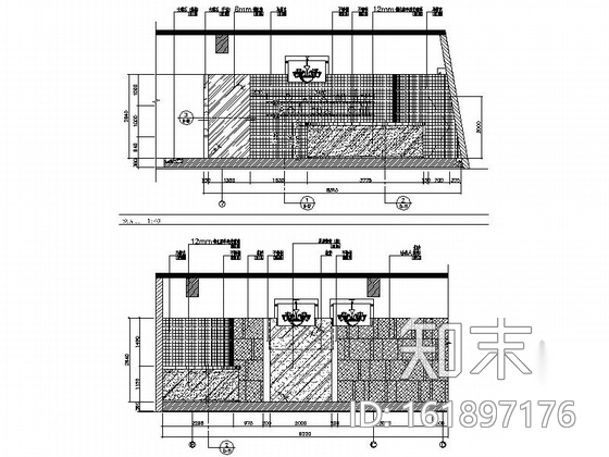 [重庆]现代简约酒店大堂室内精装修设计施工图施工图下载【ID:161897176】