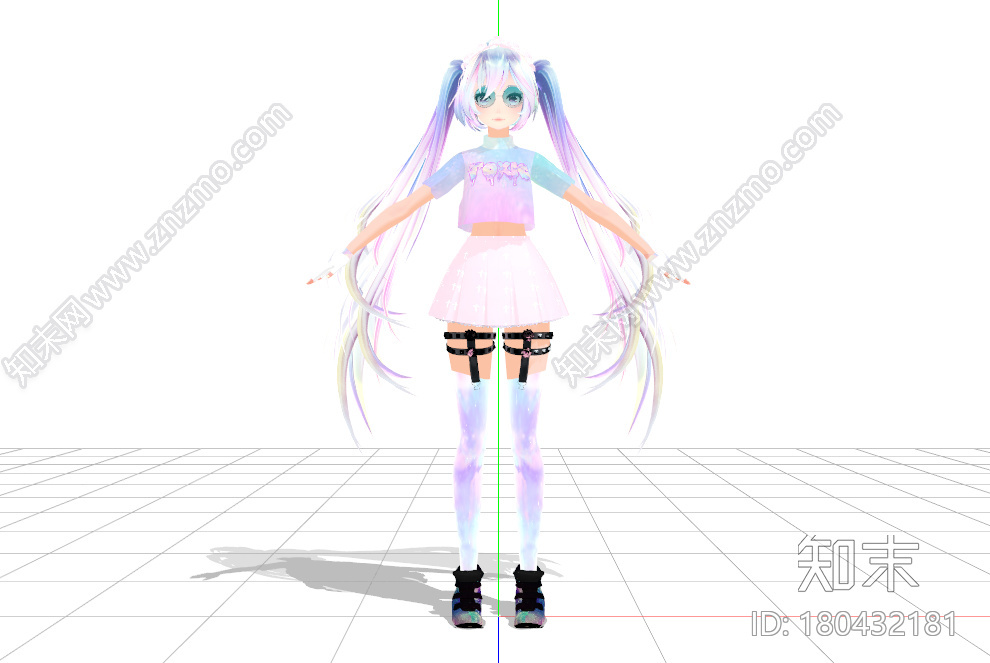 初音未来彩色Pastelmmd模型下载【ID:180432181】