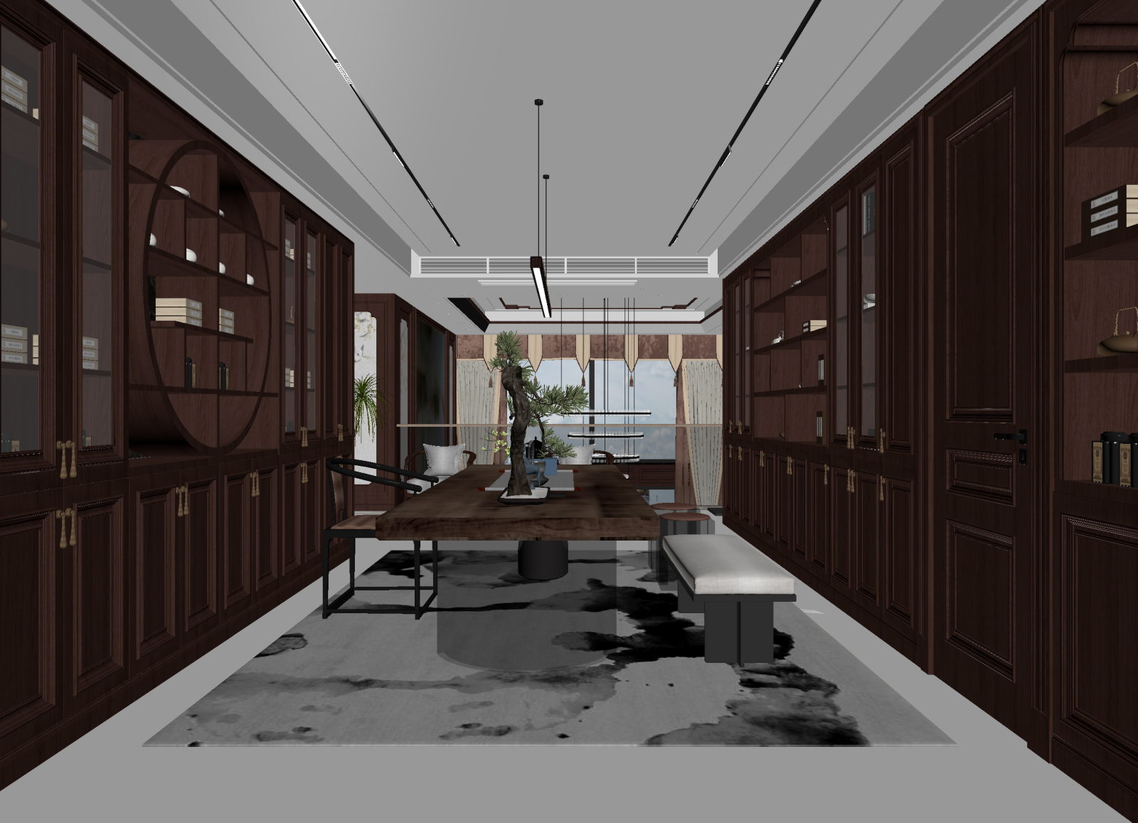 中式茶馆3D模型下载【ID:1214065170】