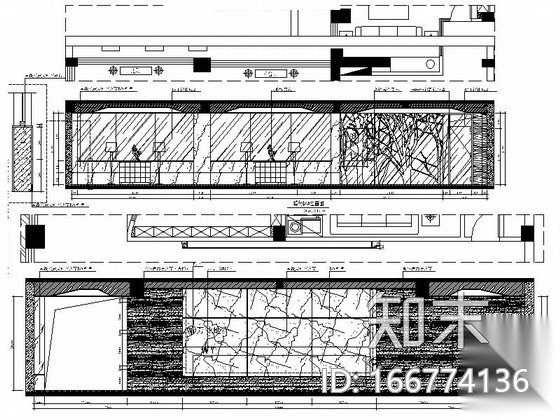 [福州]现代风格地产总部办公室装修图（含效果）cad施工图下载【ID:166774136】