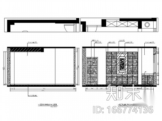 [福州]现代风格地产总部办公室装修图（含效果）cad施工图下载【ID:166774136】