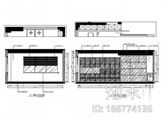 [福州]现代风格地产总部办公室装修图（含效果）cad施工图下载【ID:166774136】