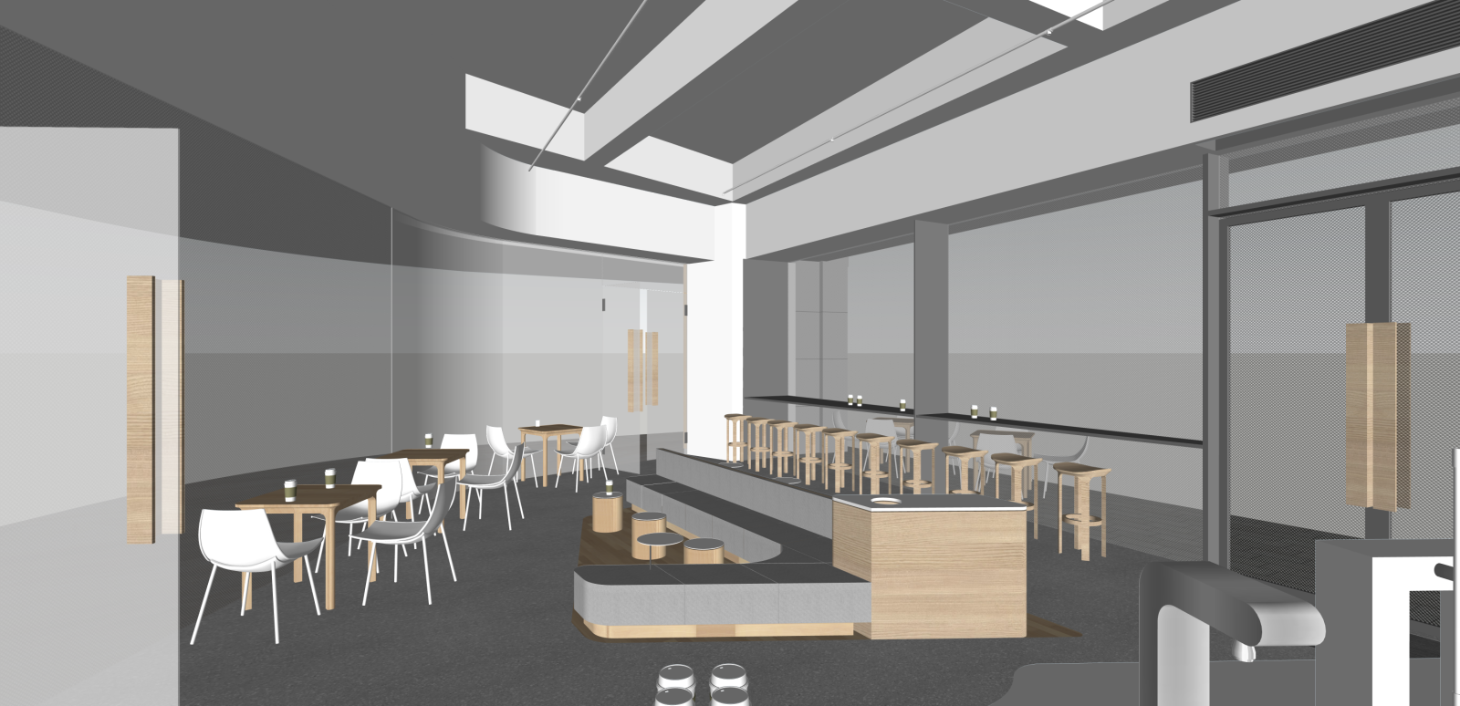现代奶茶店SU模型下载【ID:1215937360】