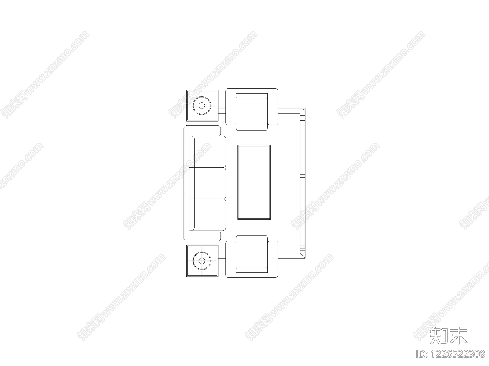 家装图块cad施工图下载【ID:1226522308】