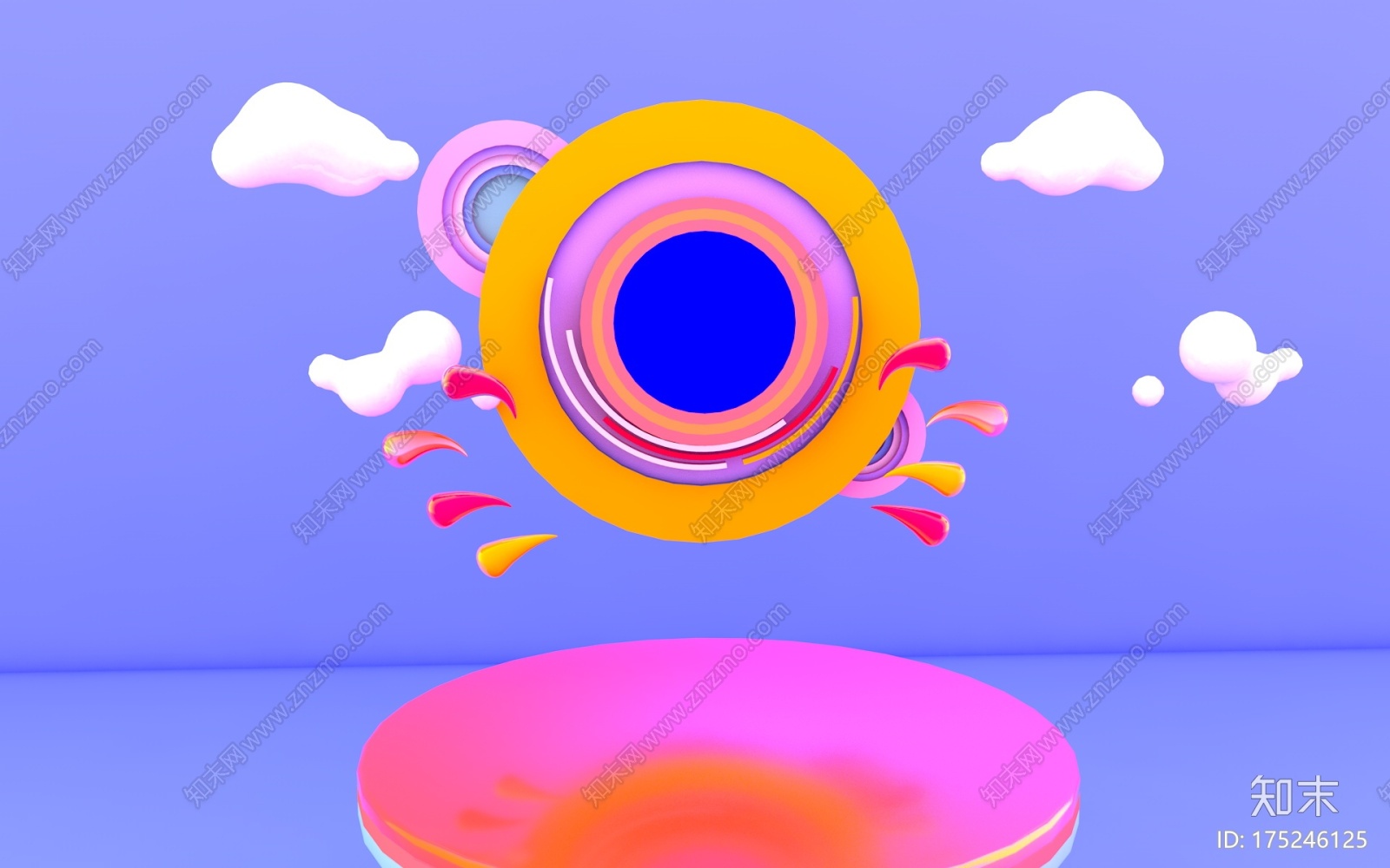圆形背景CG模型下载【ID:175246125】
