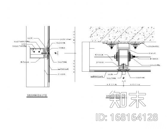 隐框玻璃幕墙剖面大样施工图下载【ID:168164128】