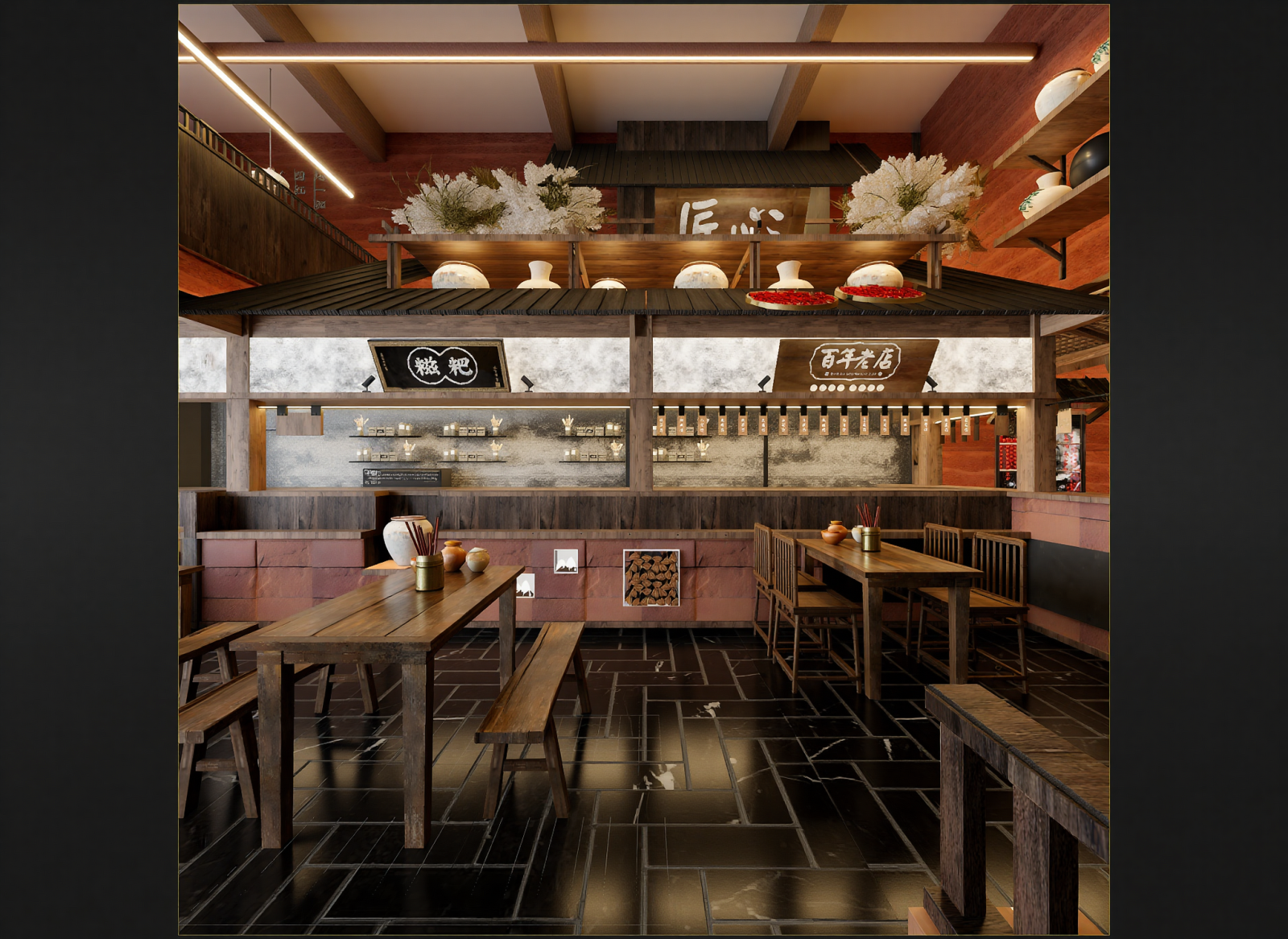 现代日料店3D模型下载【ID:1215097612】