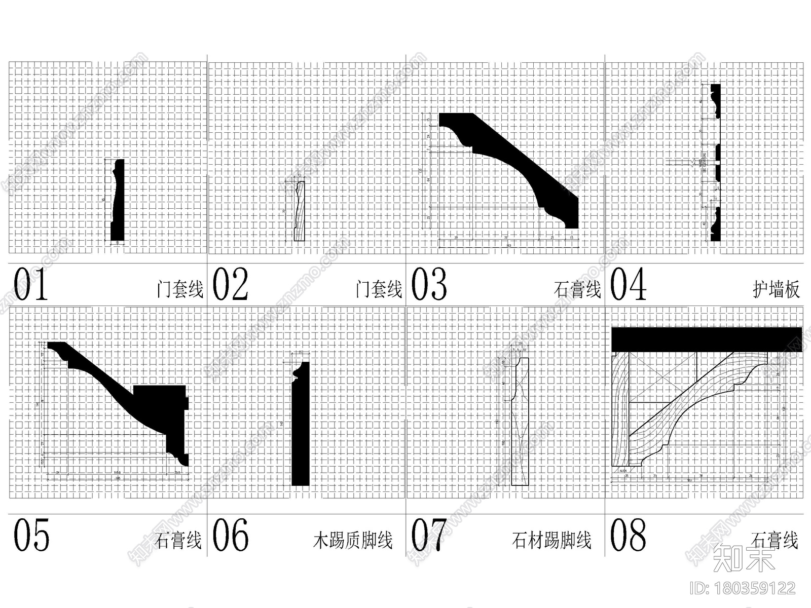 ​[上海]1443㎡欧式二层两居别墅装修施工图施工图下载【ID:180359122】