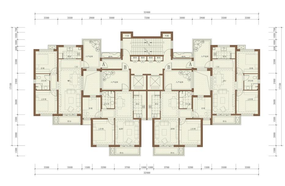 [沈阳]高层新中式风格高层住宅及花园洋房建筑设计方案文...cad施工图下载【ID:167216150】