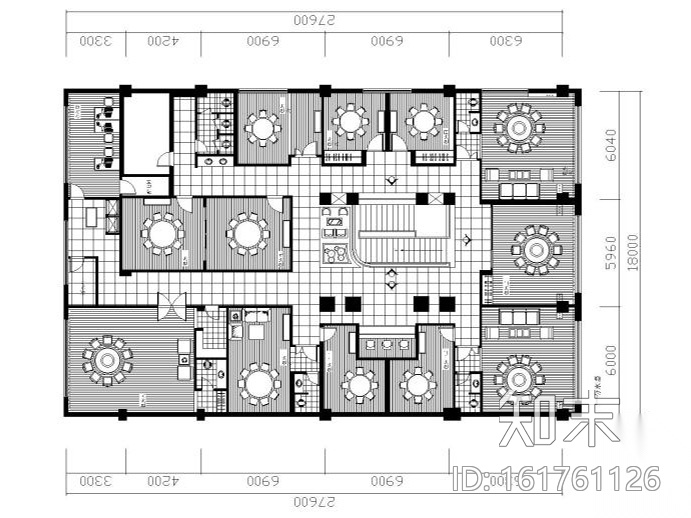 [沈阳]新中式风格火锅店室内装修施工图及效果图cad施工图下载【ID:161761126】