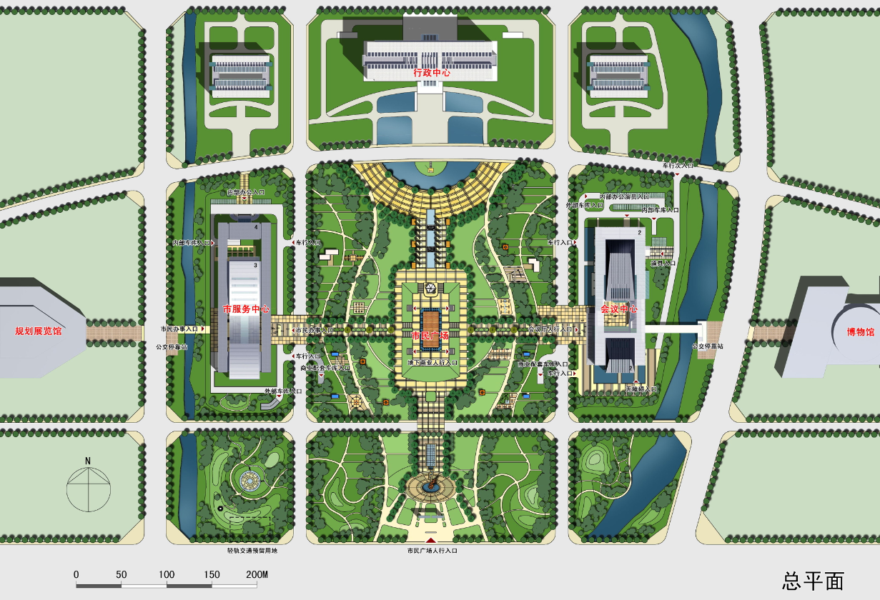 [安徽]淮南市政建筑空间组合办公建筑方案图cad施工图下载【ID:149937198】