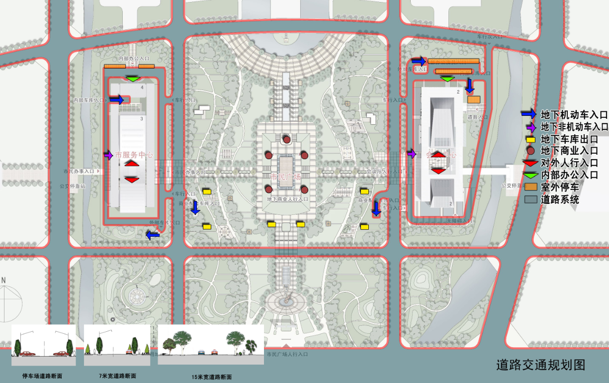 [安徽]淮南市政建筑空间组合办公建筑方案图cad施工图下载【ID:149937198】