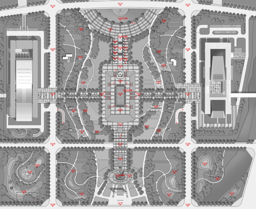 [安徽]淮南市政建筑空间组合办公建筑方案图cad施工图下载【ID:149937198】