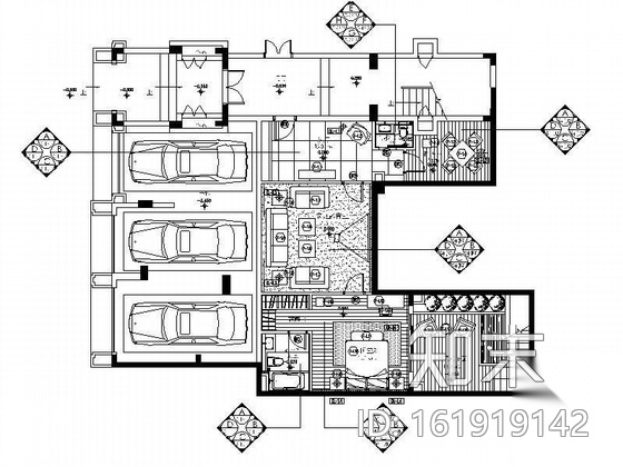 [广州]某双层别墅样板房精装图施工图下载【ID:161919142】